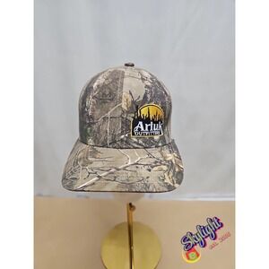 Ajm Men's Multicolor Arluk Outfitters Camo Mesh Trucker Snapback Hat One Size